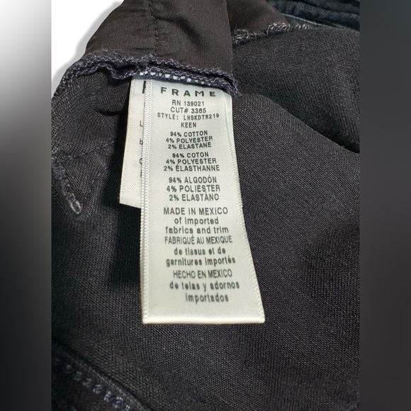 FRAME Denim - Le High Skinny Double Triangle Raw Hem Jeans | Keen Dark Wash | 29 - Picture 12 of 16